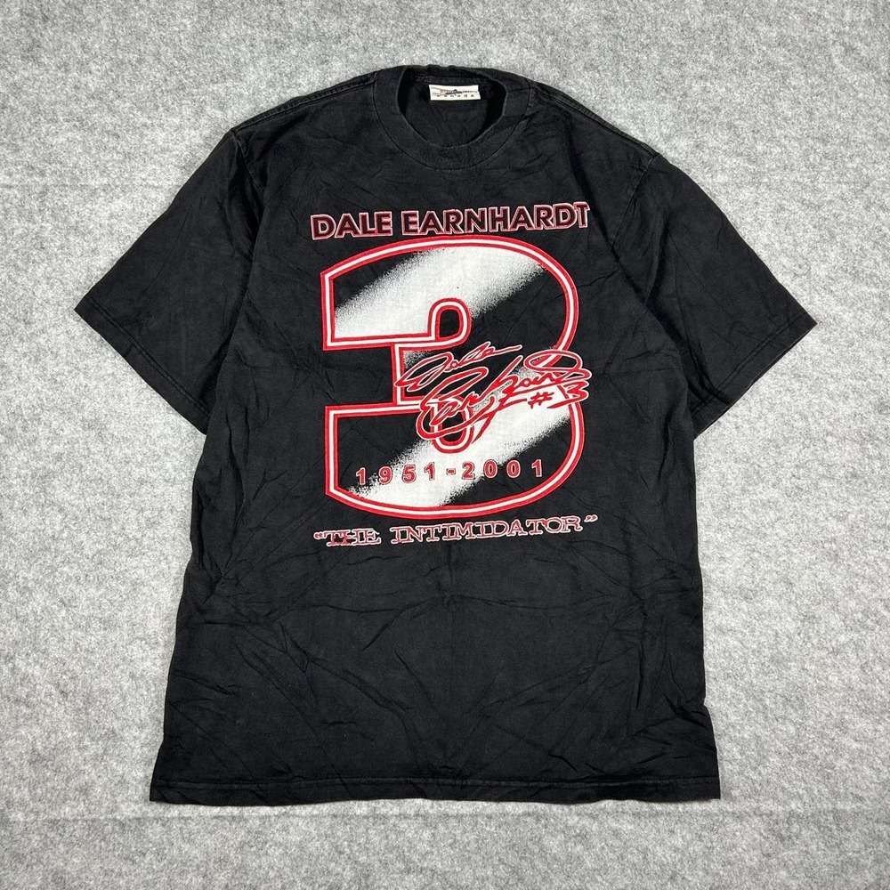 Vintage 2001 Nascar Dale Earnhardt The Intimidator Big Print T-Shirt (Size M)